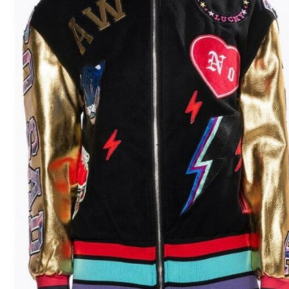 AKIRA "TOO BAD...SO SAD" OVERSIZED COLLEGIATE BOMBER JACKET **NWT** - Picture 6 of 8